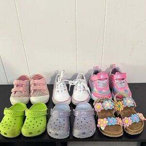 CROCS Pink and Silver Kids Sneakers
